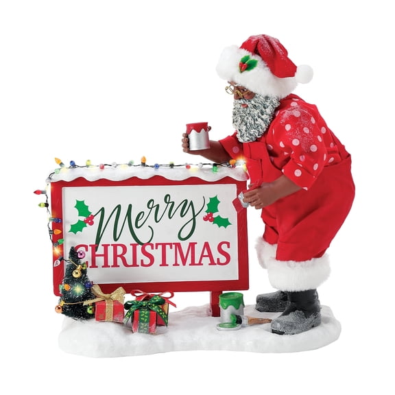 Department 56 Possible Dreams North Pole Greeting African American Santa Christmas Figurine 10in H