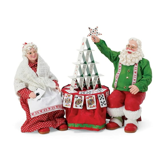 Department 56 Possible Dreams Santa Sports and Leisure Mrs. Claus Card Games Figurine Set #6010235