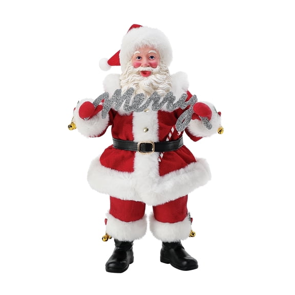 Department 56 Possible Dreams Santa Very Merry Christmas Decorative Figurine 10.5in H