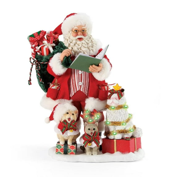 Department 56 Possible Dreams Santa and His Pets Kitten Carols Figurine #6005273