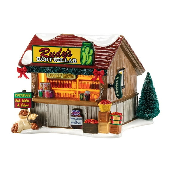 Department 56 Snow Village Root Cellar Canned Goods Building Figurine 4044859