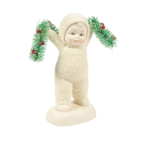 Department 56 Snowbabies Classic Collection Christmastime Garland Figurine, 4.17 Inch, Multicolor