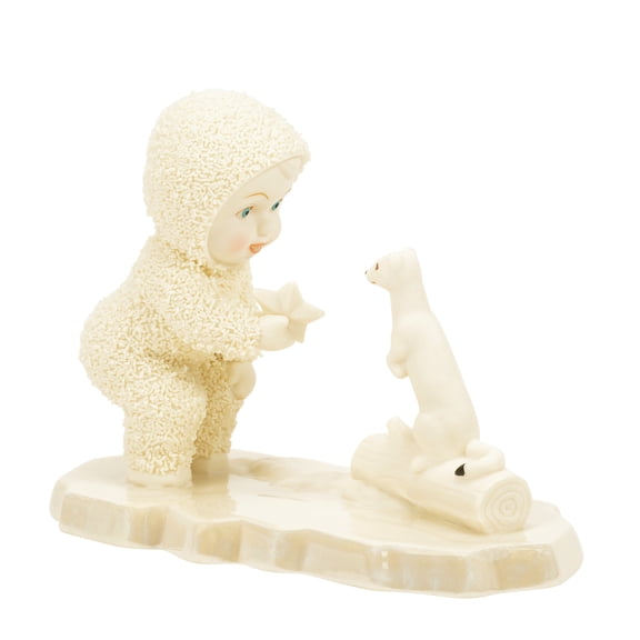 Department 56 Snowbabies Your's, Ermine? Christmas Figurine 3.7in H