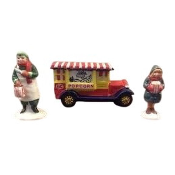 Department 56 The Heritage Village Collection: "Popcorn Vendor" Set of 3 (5958-7)