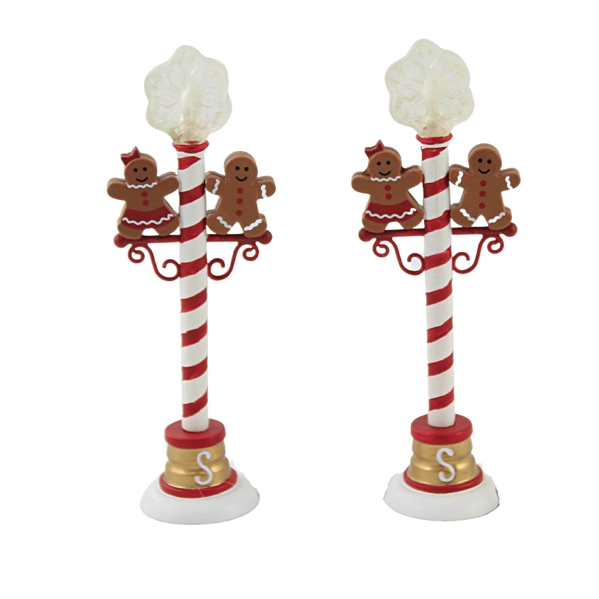 Department 56 Village Accessory Lit Gingerbread Street Lights Set