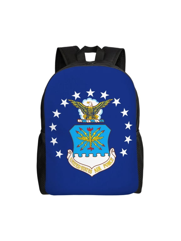 Department Of The Air Force Backpack Single-Sided Printed Backpack Light Casual Laptop Backpack Travel Backpack Suitable For Office Travel Commuting