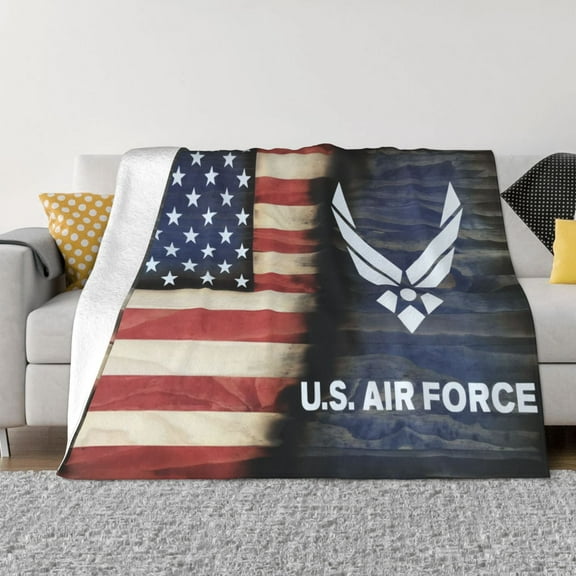Department Of The Air Force Blanket Soft and Warm Cozy Flannel Lightweight Throw Blanket for Couch Sofa Bed 50x40