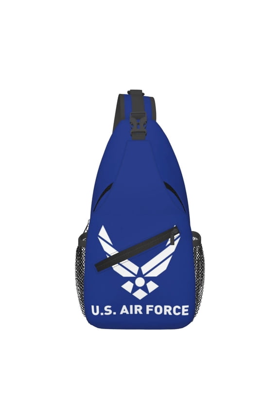 Department Of The Air Force Chest Sling Bag Crossbody Shoulder Backpack Adjustable Lightweight Travel Hiking Casual Daypack Unisex