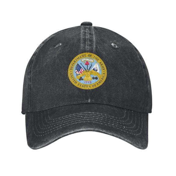 Department Of The Army Baseball Cap Washed Denim Adjustable Fashion Caps for Men Women Classic Casquette Hat