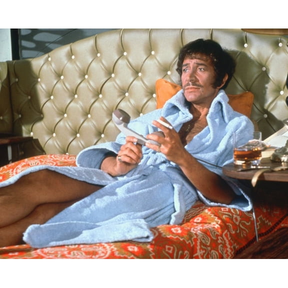 Department S Featuring Peter Wyngarde 24X36 Classic Hollywood Poster Lying On Bed In Robe