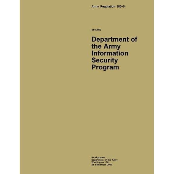 Department of the Army Information Security Program