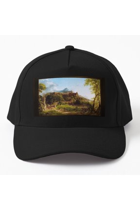 Departure by Thomas Cole Baseball Cap, Classical Landscape Art Graphic Design, Classic Hat