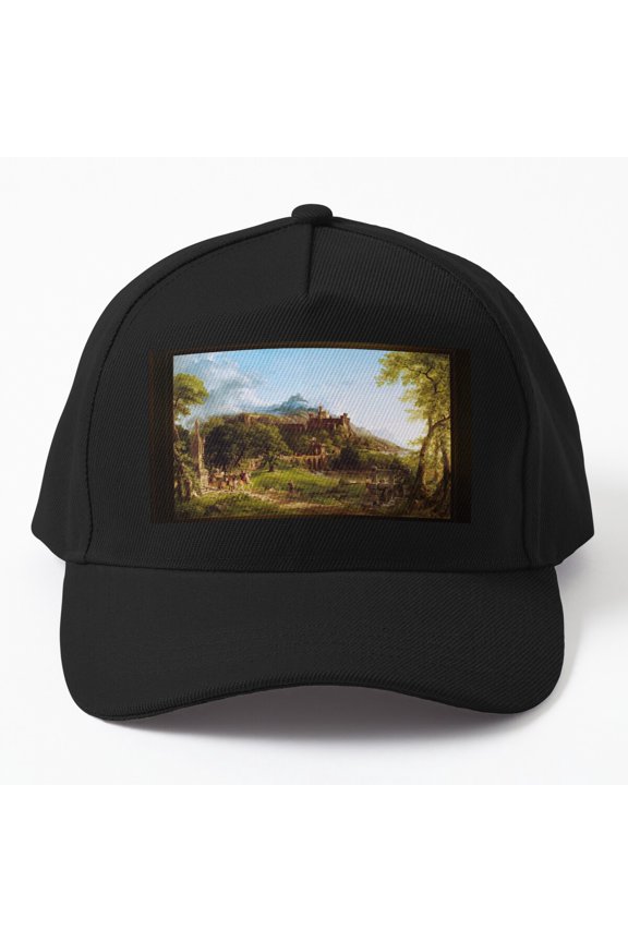 Departure by Thomas Cole Baseball Cap, Classical Landscape Art Graphic Design, Classic Hat