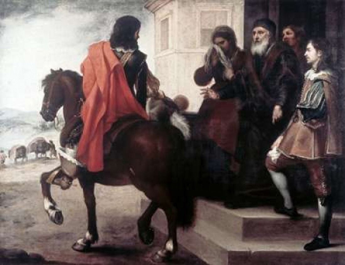 Departure of The Prodigal Son Canvas Art - Bartolome Esteban Murillo (22 x 28)