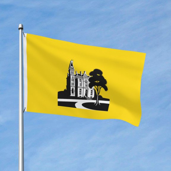 Depauw University Logo 3x5 Ft Flag Double Sided Indoor Outdoor Double Stitched Polyester Flag With 2 Grommets-Both Side Can Be Read