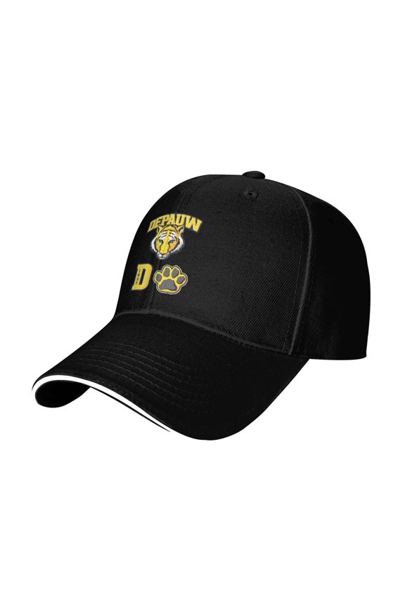 Depauw University Logo Casual Sandwich Baseball Cap Adjustable For Men For Women