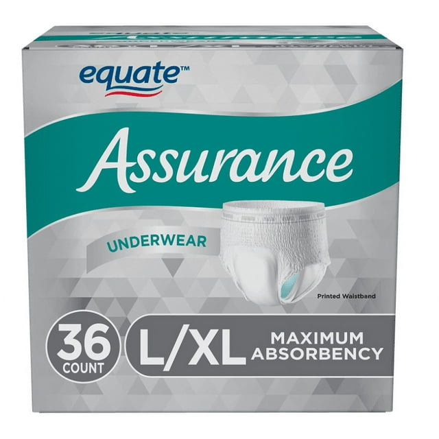 Depen Assurance Incontinence Underwear for Men, Maximum Absorbency, L