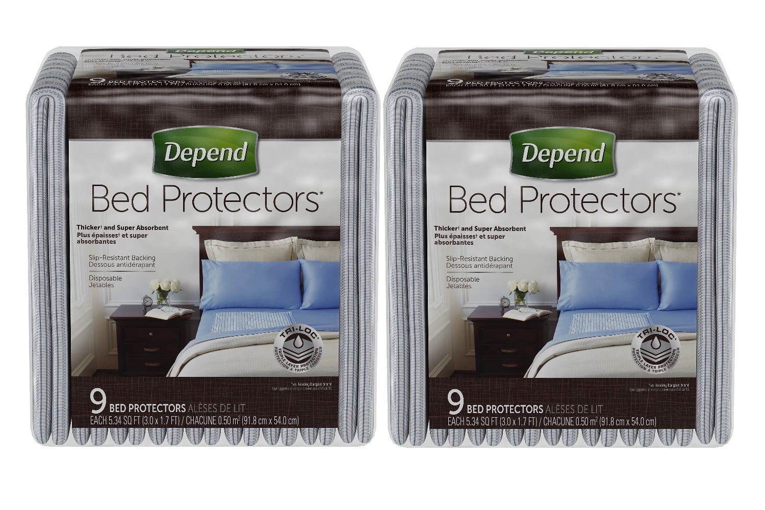 Depend Bed Protectors (2 Pack)