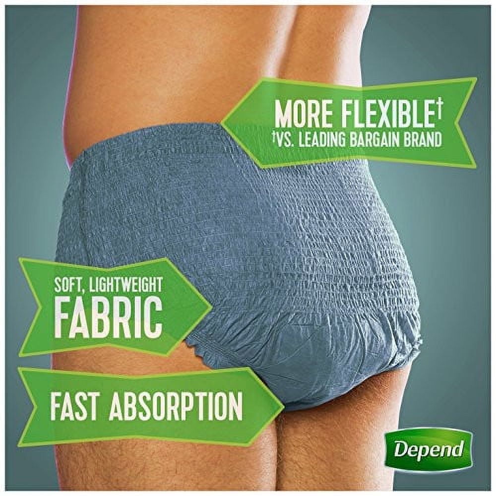 Depend FIT-FLEX Incontinence Underwear for Men Maximum Absorbency S/M 32 Count