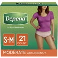 thumbnail image 1 of Depend Fit-Flex Moderte Absorbency Incontinence Underwear, S/M, 21 count, 1 of 9
