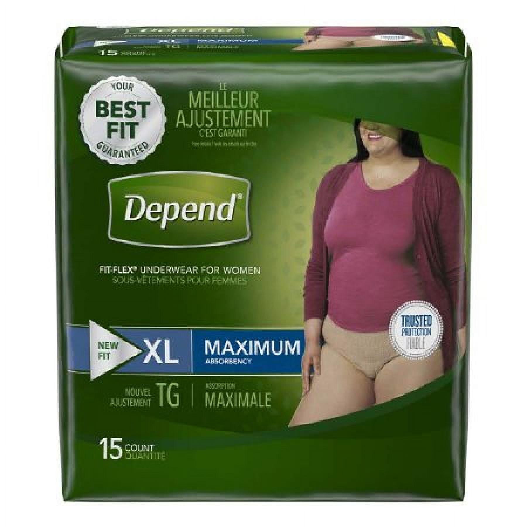 Depend FIT-FLEX Incontinence Underwear for Women, Disposable, Maximum –  EveryMarket