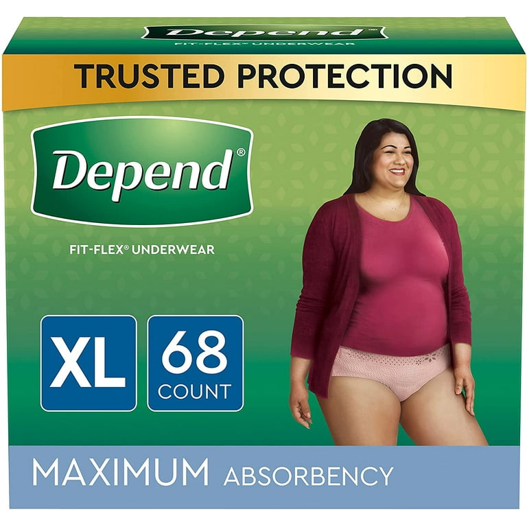 Large Maximum Absorbency Depends Fit Flex Underwear, 1 count Large (1 Count)