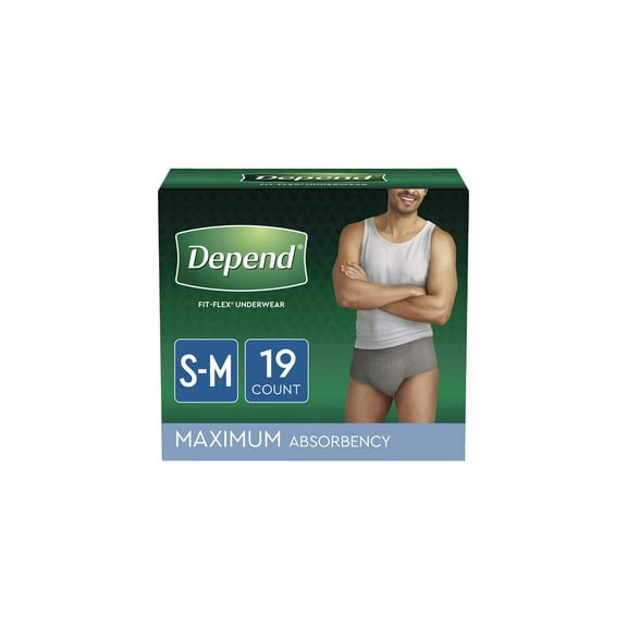 Depend Fit-Flex Incontinence Underwear for Men (Pack of 16)