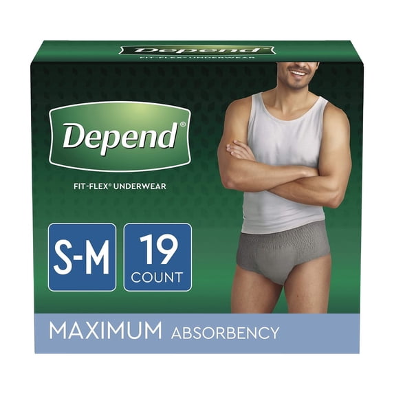Depend Fit-Flex Incontinence Underwear for Men (Pack of 24)