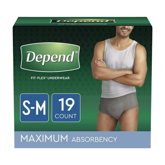 Depend Fit-Flex Incontinence Underwear for Men S-M (Pack of 96)