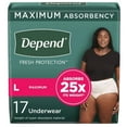 thumbnail image 1 of Depend Fit-Flex Incontinence Underwear for Women - Maximum Absorbency (Pack of 24), 1 of 1