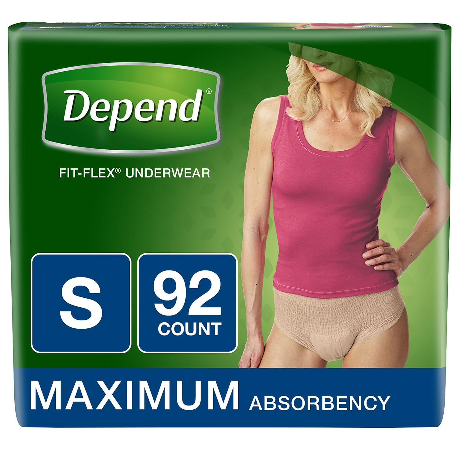 Depend Fit-Flex Underwear for Women, Small (92 Count)