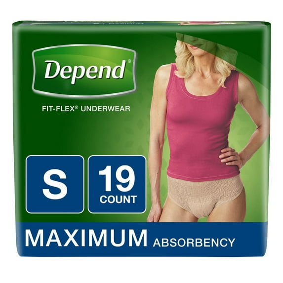 Depend Fit-Flex Underwear for Women Small Maximum Absorbency