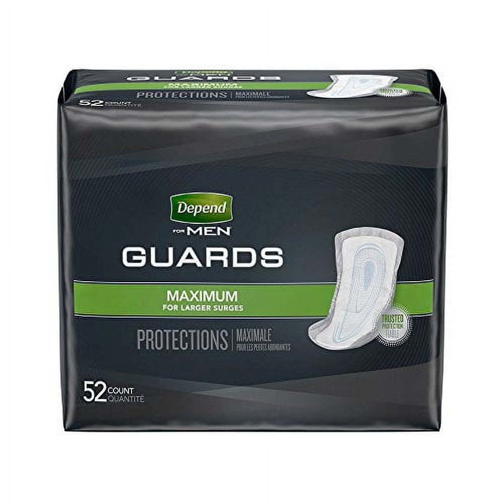 Depend For Men Incontinence Guards, Maximum Absorbency 52 ea (Pack of 8)
