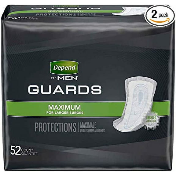 Depend For Men Incontinence Guards, Maximum Absorbency 52 ea