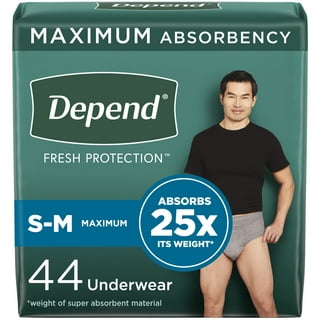 Attends For Men Disposable Underwear Male Pull On with Tear Away Seams  Small / Medium, ADUM15, 20 Ct 