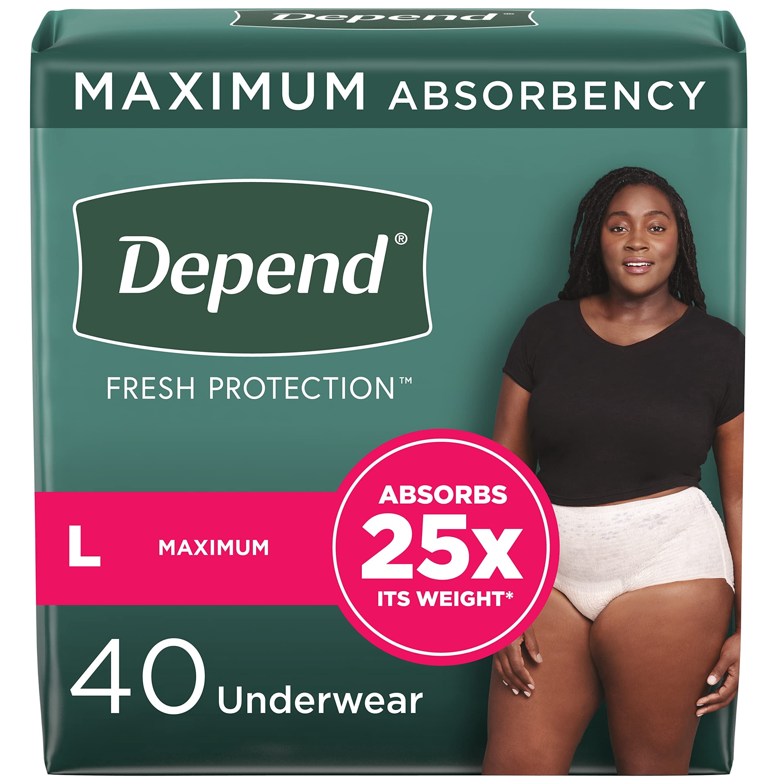 Depend Fresh Protection Adult Incontinence Underwear for Women, High ...