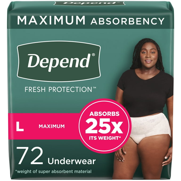 Depend FIT-Flex Adult Incontinence Underwear for Women, Maximum