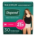 thumbnail image 1 of Depend Fresh Protection Adult Underwear M Heavy Absorbency 53742, Maximum, 60 Ct, 1 of 3