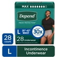 thumbnail interactive-video image 1 of Depend Fresh Protection Incontinence Underwear for Men, Adult Diapers, L, 28 Count, 1 of 12