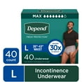 thumbnail image 1 of Depend Fresh Protection Incontinence Underwear for Men, Adult Diapers, L, 40 Count, 1 of 11