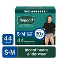 thumbnail image 1 of Depend Fresh Protection Incontinence Underwear for Men, Adult Diapers, S/M, 44 Count, 1 of 11