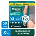thumbnail interactive-video image 1 of Depend Fresh Protection Incontinence Underwear for Men, Adult Diapers, XL, 26 Count, 1 of 13
