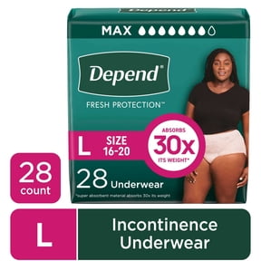 Depend Protection Plus Ultimate Underwear for Women, Large (84 Count ...