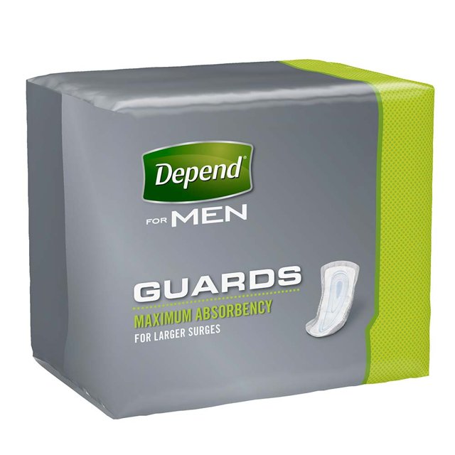 Depend Guards for Men Bladder Control Pad 12 Inch Length Heavy