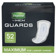 Depend Incontinence GuardsBladder Control Pads for Men, Maximum, 52 Count
