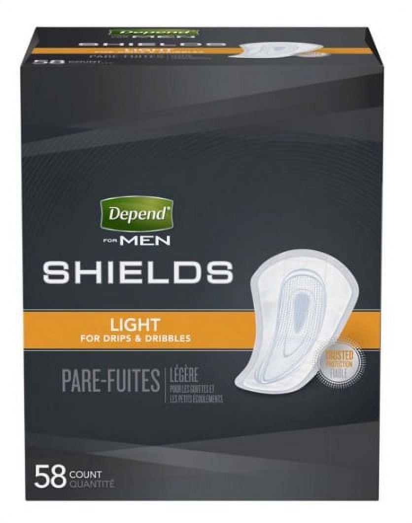 Depend Incontinence Shields for Men - Pack of 58
