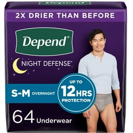 Depend Night Defense Incontinence Underwear for Men Adult Diapers XL 20 Count Walmart