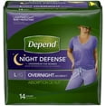 thumbnail image 1 of Depend Night Defense Incontinence Overnight Underwear for Women, L - 14 ea (Pack of 2), 1 of 1