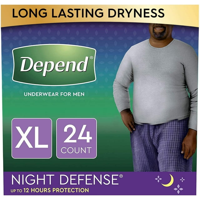Depend Night Defense Incontinence Underwear for Men, Overnight