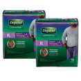 Depend Night Defense Incontinence Underwear for Men, Overnight, Size XL, 12 Count 2 Pack